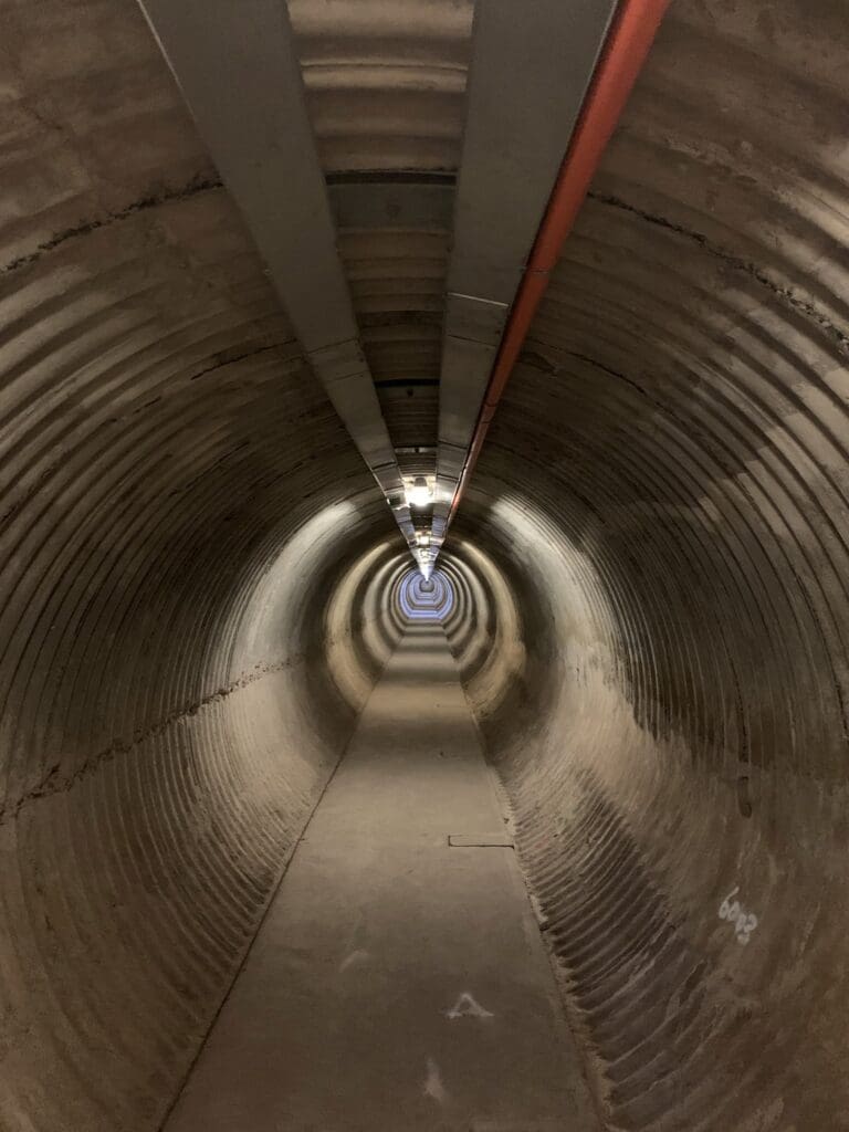 Tunnel inside Dam wall