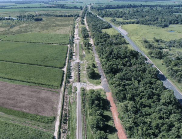 Road and train tracks